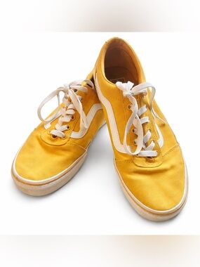 Vans Old Skool Mustard Yellow Sneakers Women’s 10 Canvas Skater